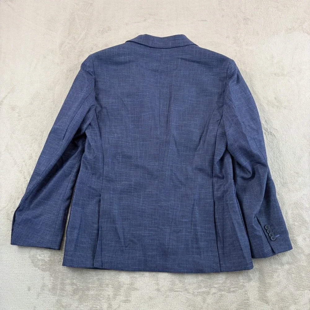 Tailorbyrd Stretch Fabric Sport Coat Blazer in Denim‎ Blue Men 40R 2-Button NWT